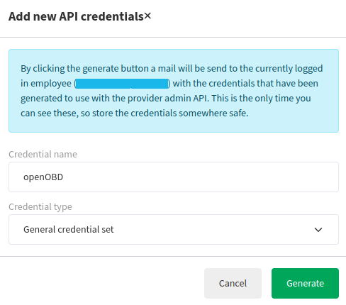 Generate credentials