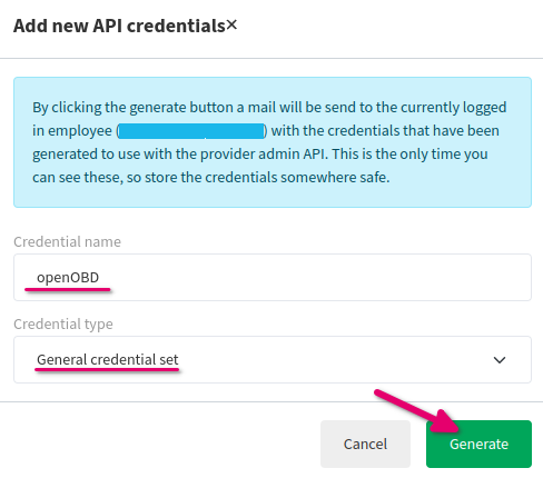 Generate credentials